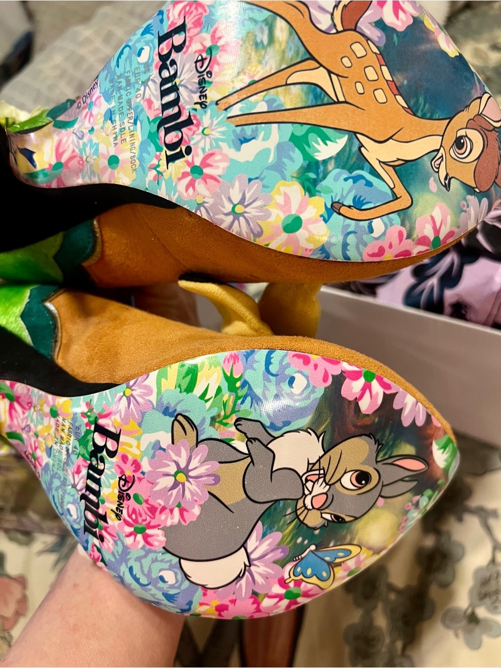 Irregular Choice Disney Bambi Heels with Floral Embellishments - Picture 3 of 7